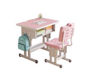 Mesa Escritorio Y Silla Ajustables Para Estudio Pintar y Juegos Rosa