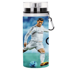 BOTELLA DE AGUA ESTAMPADA DE CR7, RONALDO FUTBOL, REGALO 1