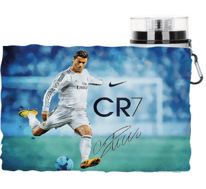BOTELLA DE AGUA ESTAMPADA DE CR7, RONALDO FUTBOL, REGALO 1