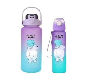 Pack 2 Botellas Agua Motivacional De 2 Litros Y 900ml