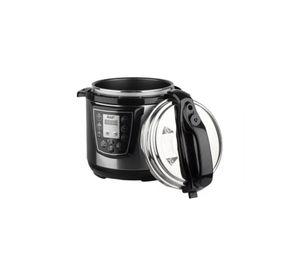 Olla a presión eléctrica multifuncional 6L 1000w R-177, color plateado