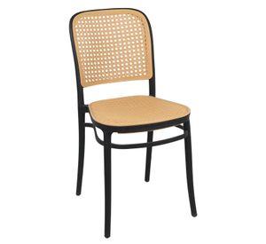 Silla Terraza Plástica Cairo Negra/Beige