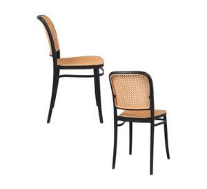Silla Terraza Plástica Cairo Negra/Beige