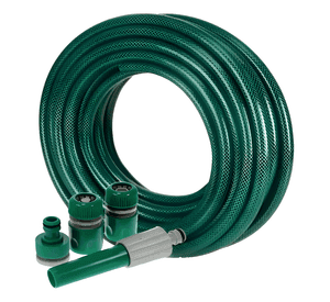 Manguera jardín reforzada 1/2 pulgada 25 mts mas accesorios