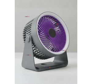 Mini Ventilador De Mesa Color Gris Silencioso Portátil y Recargable USB