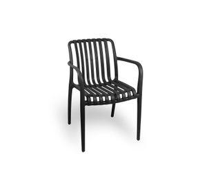 Silla Terraza Plástica Giza Negra