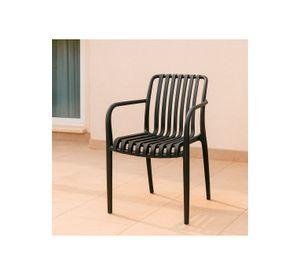 Silla Terraza Plástica Giza Negra