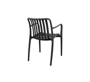 Silla Terraza Plástica Giza Negra