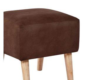 Pouf Burdeos  Cuero Kentucky Cafe Moro