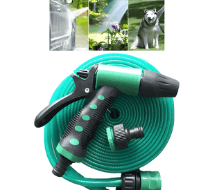 Manguera flexible 1/2 pulgada rollo 20 mts pistola acoples