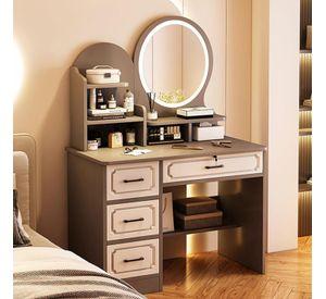 Espejo Escritorio Vanity Gris