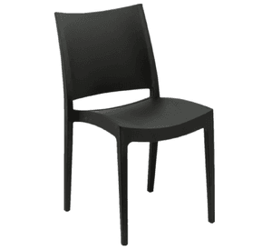 Silla Murcia Minimalista para Comedor o Restaurante Negra