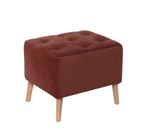 Pouf Lyon Tela Velvet Chocolate