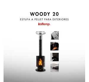 Estufa Calefactor a Pellet Kaltemp Woody 20 20m2 Terraza