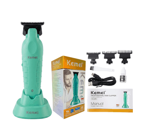 M quina Patillera Trimmer Kemei 2299 Con Base De Carga Celeste