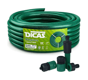 Manguera jardin reforzada 1/2 pulgada 10 m con acoples