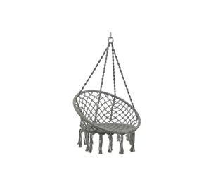 Silla Colgante Muna Tejida Gris Tipo Columpio Decorativa
