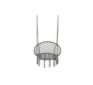Silla Colgante Muna Tejida Gris Tipo Columpio Decorativa