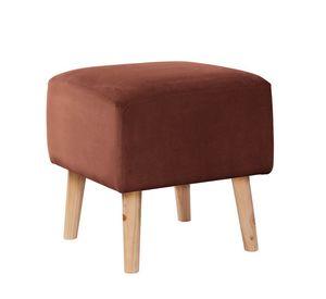 Pouf Burdeos  Tela Velvet Chocolate