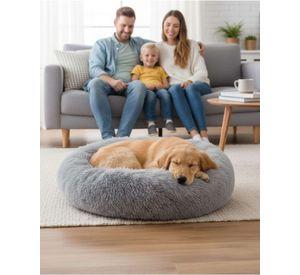 Cama Acolchada de Alta Densidad para tus mascotas 80 cm plomo