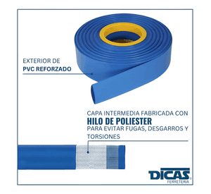 Manguera plana lay flat motobomba 3 pulgadas 50 metros #2