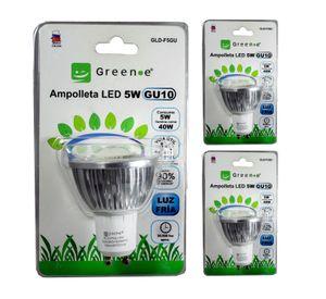 Ampolleta Led de 5W. GU10.Luz Fría/ X 3 Unidades.