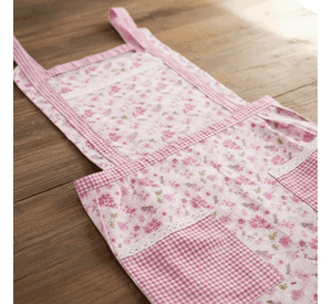 Delantal De Cocina Floral Con Bolsillos 75x70cm