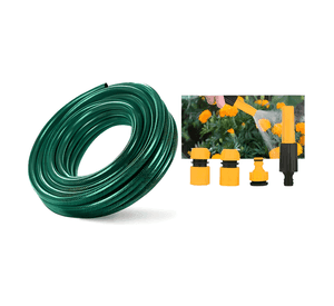 Manguera 1/2 rollo 50 metros + kit conector musgo Verde