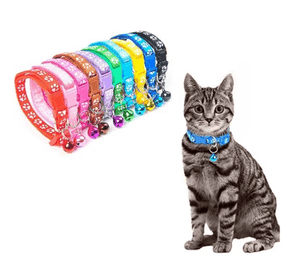 Pack De 3 Collares Con Cascabel Para Mascotas Gatos Perros Azul Claro/ Verde/ Rojo
