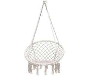 Silla Colgante Beige Tipo Hamaca Para Terraza Jardín Living