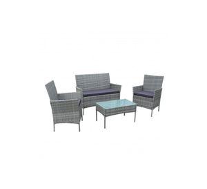 Juego Comedor Terraza Jardín Rattan 4 Piezas