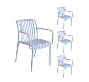 Pack 4 Sillas de Terraza Habana con Apoyabrazos