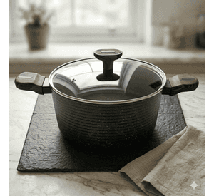 Olla Antiadherente Cuisine Tapa De Cristal 7.1 litros Fissman