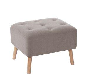 Pouf Lyon Lino Gris Claro