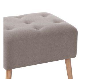 Pouf Lyon Lino Gris Claro