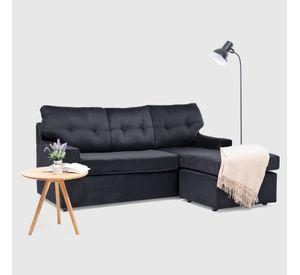 SECCIONAL ITALIA REVERSIBLE FELPA NEGRO