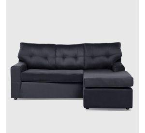 SECCIONAL ITALIA REVERSIBLE FELPA NEGRO