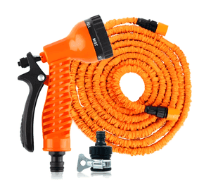 Manguera mágica riego expandible 22,5 mts. + pistola Naranja