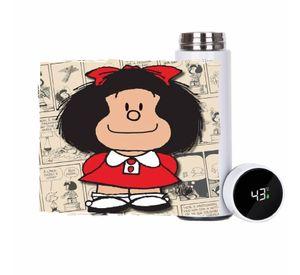 TERMO BOTELLA MAFALDA CON LED TEMPERATURA 450 ML