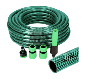 Manguera jardin 1 pulgada rollo 25 metros con acoples