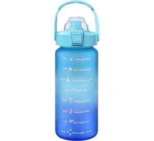 Pack 2 Botellas Agua Motivacionales De 2 Litros Y 900 Ml