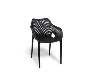 Silla Terraza Plástica Qatar Negra