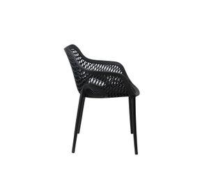 Silla Terraza Plástica Qatar Negra
