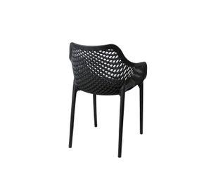 Silla Terraza Plástica Qatar Negra