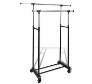 Perchero Ajustable Ropa Doble Diseño Elegante Sala Estar Jer