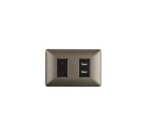 Tomacorriente Simple Con Doble USB Sec 10a 250v Stanford Café