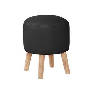 Pouf Nantes Pu Negro