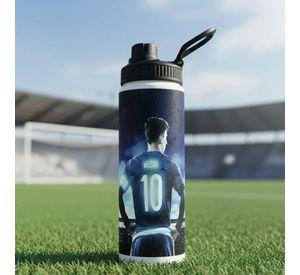 BOTELLA DE AGUA ESTAMPADA DE MESSI, LIONEL, FUTBOL 1REGALO 850ML