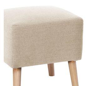 Pouf Burdeos Lino Blanco