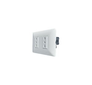 Enchufe Tomacorriente Doble Bipaso 10/16 220v Sec Stanford Blanco
